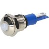 R-TECH 656924 Panel Indicator 10mm Domed 12V White Nickel Brass
