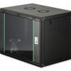 Szafa sieciowa wisząca Dynamic 19 9U rack 600x450, drzwi szyba, czarny, niezłożona, 60kg DN-37105