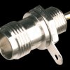 Built-in TNC socket, soldered version, 50 Ω
