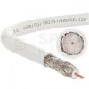 Kabel koncentryczny 75ohm RG6 tc’680CU Dual-Shield 1,0/4,7/6,9mm Cu (oplot Al 80%) antenowy wewnętrzny biały TC'EQ