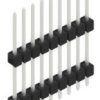 Pin header, 9 pole, pitch 2.54 mm, straight, black, 10051149