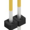 Pin header, 2 pole, pitch 2 mm, straight, black, 10062171