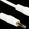 83743 Stereo Jack Cable 3.5 mm 3 pin male > male 0.5 m white
