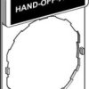 Ramka do mocowania etykiet 30x40mm, z etykietą 8x27mm HAND-OFF-AUTO ZBY2387