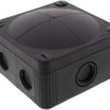 Cable junction box, no. of entries: 4, 4.0 mm², black, IP66/IP67, 10105601