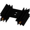 Extruded heatsink, (L x W x H) 25.4 x 34.9 x 12.7 mm, 14 K/W, black anodized, SK 104 25,4 STS