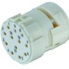 Socket insert, 12 pole, crimp connection, straight for circular connector M23, 09151123101
