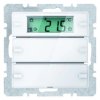 KNX Przycisk 2-krotny z regulatorem temperatury i wyświetlaczem śnieżnobiały aksamit Q.1 75662729