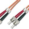 FO duplex patch cable, ST to ST, 10 m, OM2, multimode 50/125 µm, DK-2511-10
