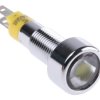 Lampka kontrolna do montażu panelowego 24 → 28V, Żółta 8mm LED Chrom Signal Construct