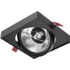 Oprawa Podtynkowa Ruchoma Gu10 Ar111 14,5Cm Kwadrat Czarna Carpi Lumiled