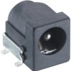 DC panel socket, pin Ø 2 mm, hole Ø 6.5 mm, black, 1613 30 VP3