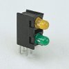Wskaźnik LED PCB 2-diodowy kolor diod Zielony Kąt prosty Schurter 5 mm (T-1 3/4) 2.1 V