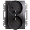 Sedna Gniazdo Podwójne Z/U 16A 250V Z Przesłonami Grafitowe Sdn2800970