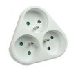 Rozgałęźnik sieciowy 3 gniazda okrągłe z uziemieniem