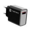 ŁADOWARKA SIECIOWA NATEC RIBERA 1X USB-A 18W CZARNA NUC-2058