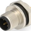 Circular connector, 4 pole, solder cup, screw locking, straight, T4132412041-000