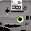 Labelling tape cartridge, 6 mm, tape black, font white, 8 m, TZE-315