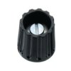 Pokrętło potencjometru oś: 6mm średnica: 14.5mm Wałek okrągły Czarny Elma