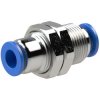 Straight push-in bulkhead connector »Blue Series«,M14x1, 109809, 149.006