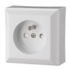 Gniazdo Pojedyńcze Natynkowe Z Uziemieniem, Ip20, Białe, Gao 20455