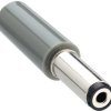 DC plug, inner Ø 2.1 mm, outer Ø 5.5 mm, gray, NES/J 210