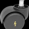 ESD chair rollers, for soft floors, black, C-01.004S