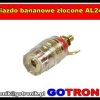 Gniazdo bananowe złocone AL2453 czerwone