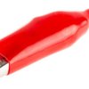Zacisk krokodylkowy izolowany 6mm Czerwony Orbitec