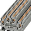 Double level terminal, push-in connection, 0.14-4.0 mm², 4 pole, 22 A, 6 kV, gray, 3210567