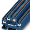 Double level terminal, push-in connection, 0.14-1.5 mm², 4 pole, 16 A, 6 kV, blue, 3208524