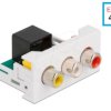 81342 Easy 45 Module 3 x RCA female to RJ45 female port 22.5 x 45 mm