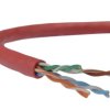Kabel UTP kat.5e U/UTP 4x2x0,58 linka czerwona Telegärtner /100m/