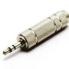 Adapter - przejściówka Jack 6,3 gniazdo / Jack 3,5 wtyk metalowy