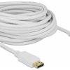 Delock DisplayPort kabel Złącze DisplayPort 10 m biały 84863 potrójne ekranowanie, styki pozłacane , 4K UHD Kabel Displa