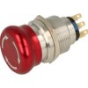 Przełącznik; bezpieczeństwa; przyciskowy; FLM22-MJ-1- X_2NO2NC; ON-OFF; grzybkowy; odkręcany; metalowy; 2 tory; czerwony; bez po