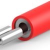 Insulated flat plug sleeve, 2.79 x 0.41 mm, 0.3 to 1.5 mm², AWG 22 to 16, brass, tin-plated, red, 165564-1