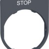 Label holder, printed with "STOP", for Harmony XB4F/XB5F, ZBYFP2304C0