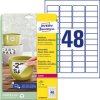 Etykiety foliowe, odporne na warunki atmosferyczne Avery-Zweckform, L4778REV-20, 45.7 x 21.2 mm, 20 arkusz