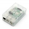 Obudowa Raspberry Pi Model 3B+/3B/2B RS Pro Plus - przezroczysta z klapką