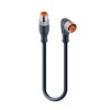 Kabel konfekcjonowany obustronnie zakończony złącza M12 3-pin męskie proste żeńskie kątowe RST 3-RKWT/LED A 4-3-224/12 M