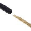 Adapter z wtykiem bananowym Męski Połączenie lutowane typ Wtyk bananowy Czarny 10A Staubli rozmiar 2mm