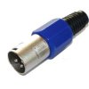 Wtyk XLR na kabel niebieski