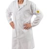 Fartuch laboratoryjny, Unisex, Biały, rozmiar: XL, Zatrzaski, 3