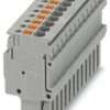Plug, push-in connection, 0.14-1.5 mm², 13 pole, 17.5 A, 6 kV, gray, 3212620