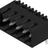 Pin header, 5 pole, pitch 3.5 mm, angled, black, 1614170000