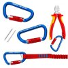 Zestaw 2 karabińczyków TT z kołkami zabezpieczającymi KNIPEX 00 50 03 T BK