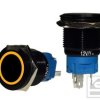 Przycisk LB19BL/Y-12V;RING;2A/250V; podświetlenie żółte;monostabilny