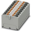Distribution block, push-in connection, 0.2-6.0 mm², 18 pole, 32 A, 6 kV, gray, 3273834