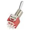 Toggle switch, metal, 1 pole, latching, On-On, 0.4 VA/20 V AC/DC, gold-plated, 2267078-2